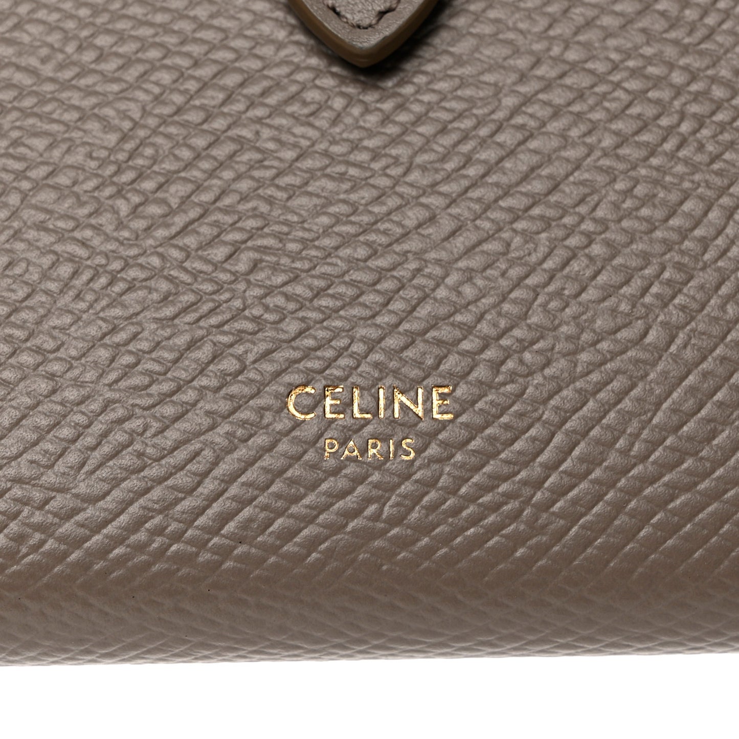 Grained Calfskin Medium Multifunction Strap Wallet Pebble