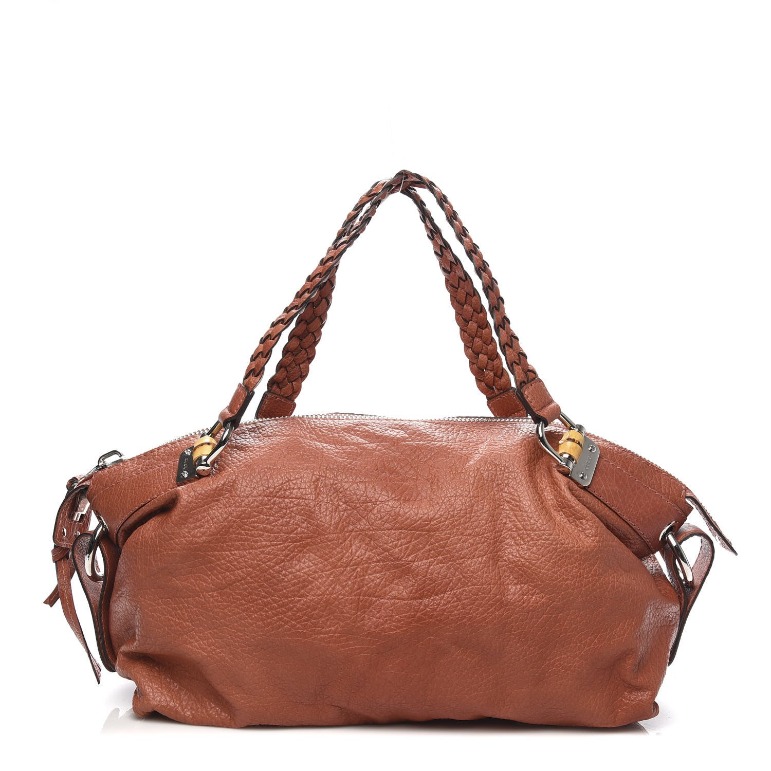 Gucci Calfskin Medium Bamboo Bar Shoulder Bag Light Brown 1 of 10