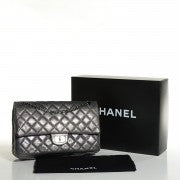 Metallic Aged Calfskin 2.55 Reissue 226 Flap Dark Silver
