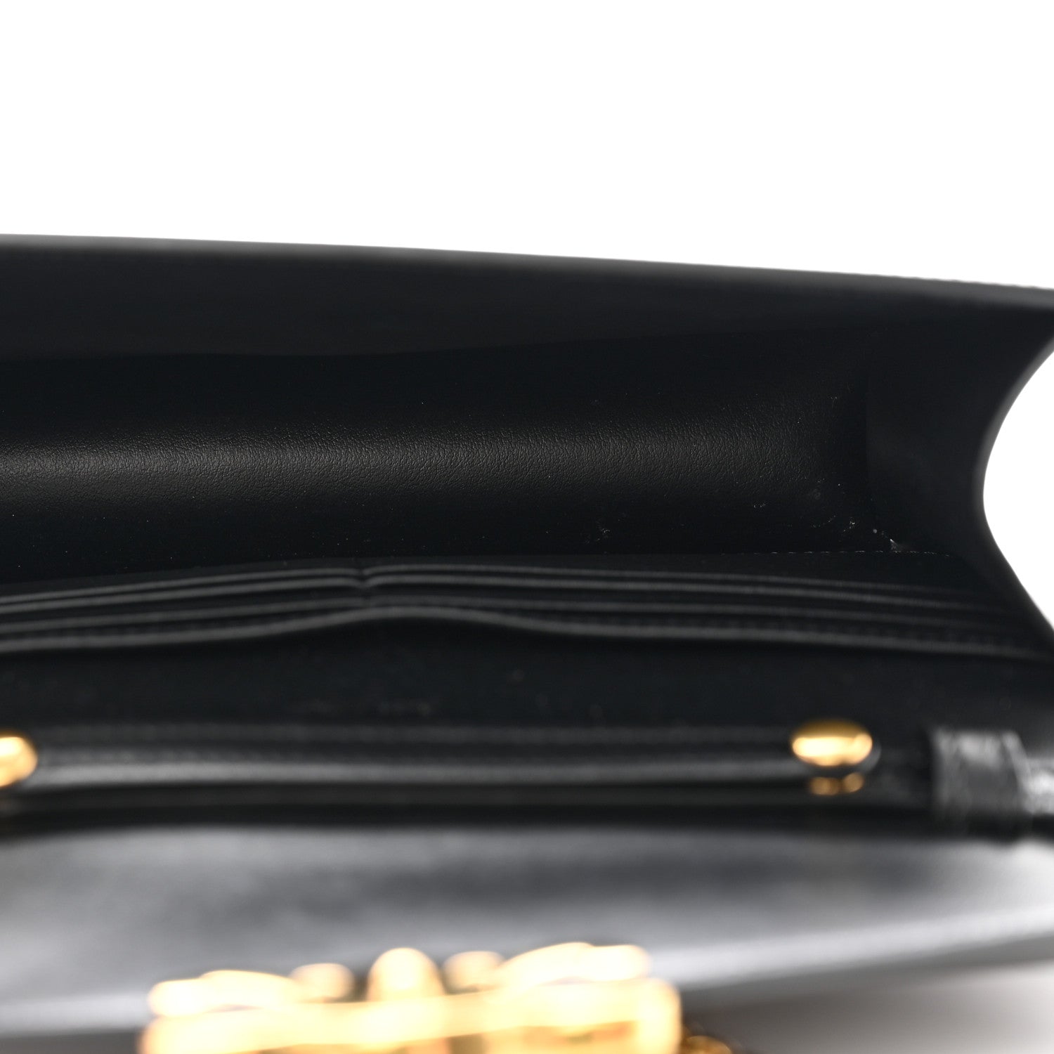 Celine Shiny Calfskin Triomphe Margo Wallet on Chain Black 5 of 20