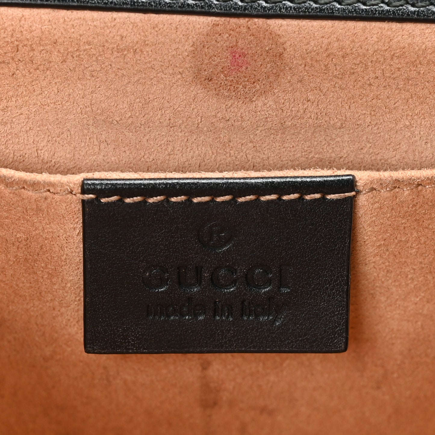 Calfskin GG Supreme Monogram Small Padlock Shoulder Bag Black Gold
