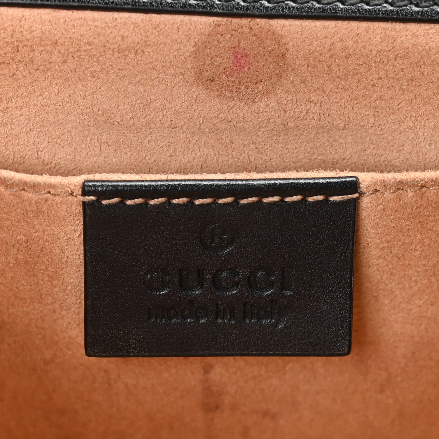 Gucci Calfskin GG Supreme Monogram Small Padlock Shoulder Bag Black Gold 6 of 11