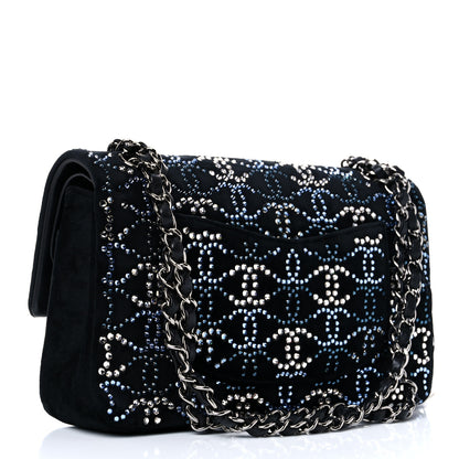 Chanel Velvet Crystal Medium Double Flap Black 4 of 9