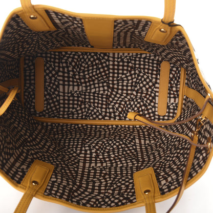 MCM Visetos Medium Liz Reversible Shopper Tote Cognac Yellow 9 of 15