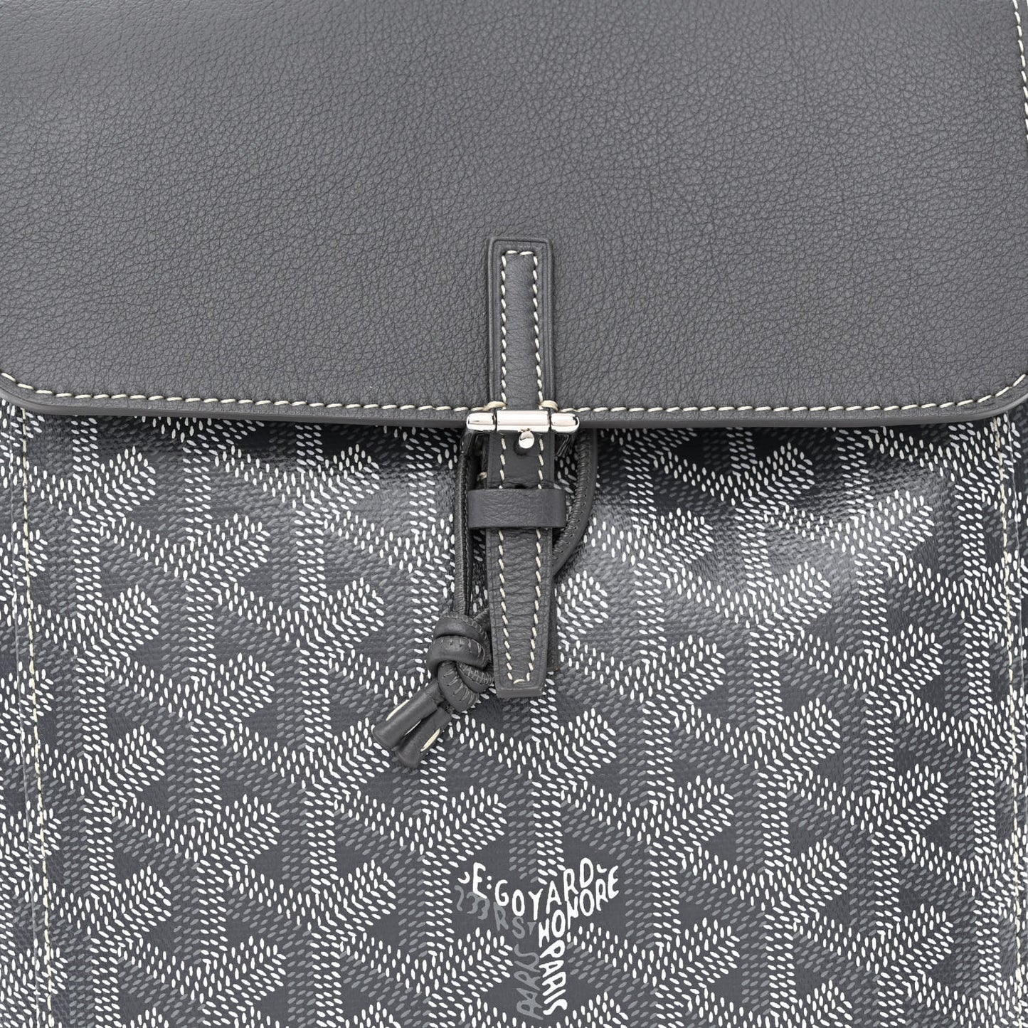 Goyardine Calfskin Mini Alpin Backpack Grey
