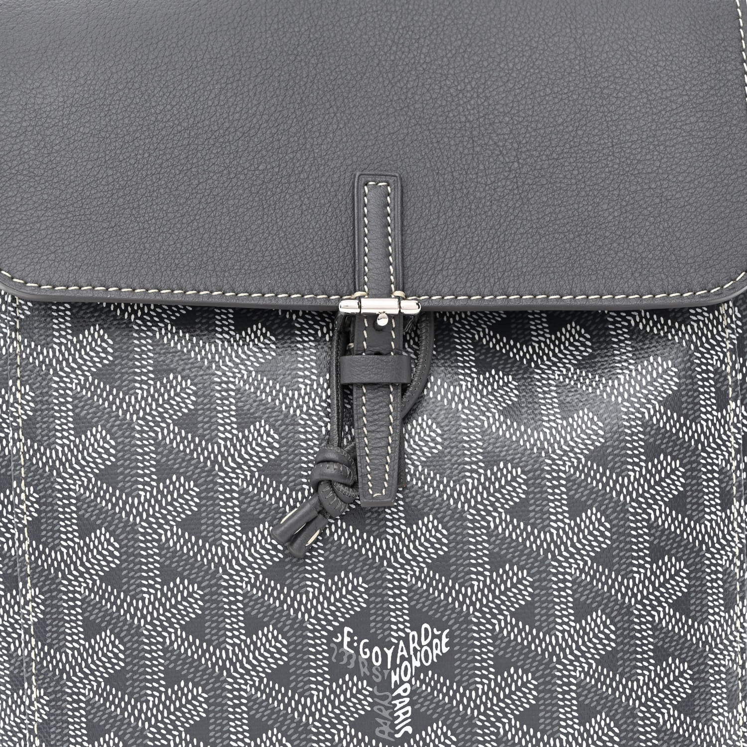 Goyard Goyardine Calfskin Mini Alpin Backpack Grey 7 of 9