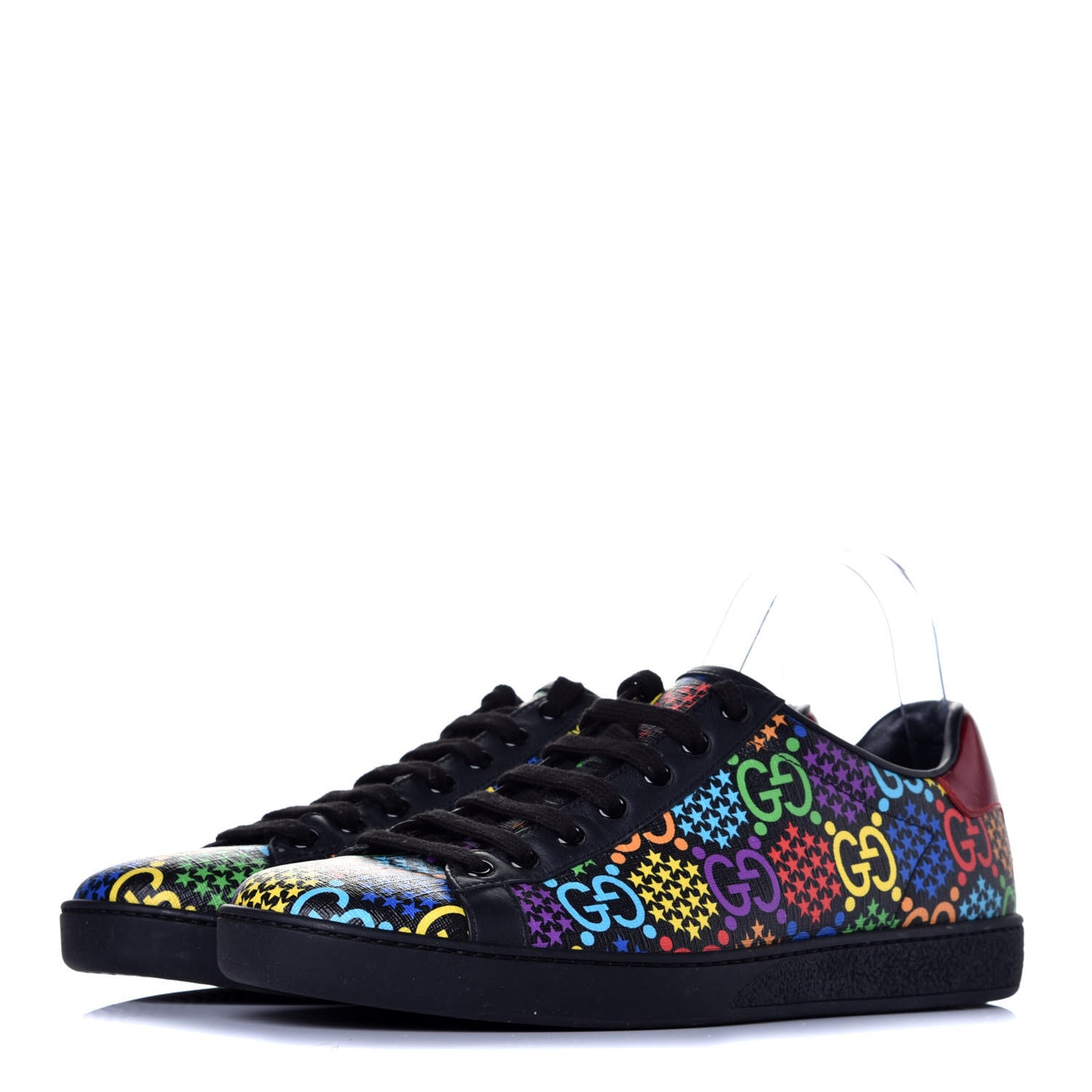 GG Supreme Monogram Psychedelic Ace Sneakers 41 Black Multicolor