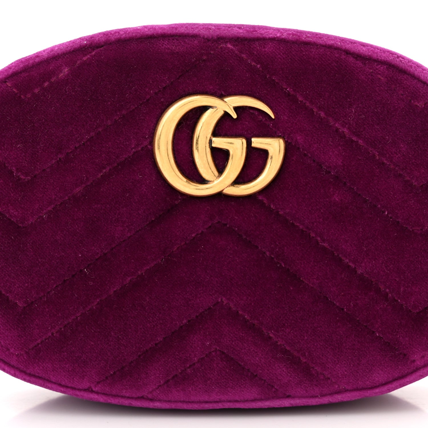 Gucci Velvet Matelasse GG Marmont Belt Bag 85 34 Violet Cyclamen 9 of 13