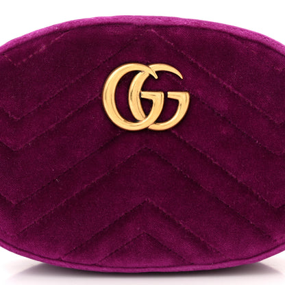 Gucci Velvet Matelasse GG Marmont Belt Bag 85 34 Violet Cyclamen 9 of 13