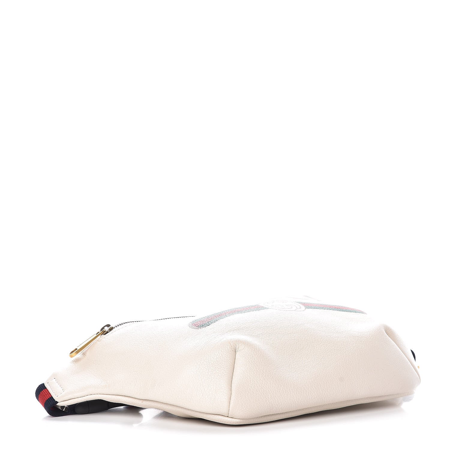 Gucci Grained Calfskin Logo Belt Bag White 4 of 9