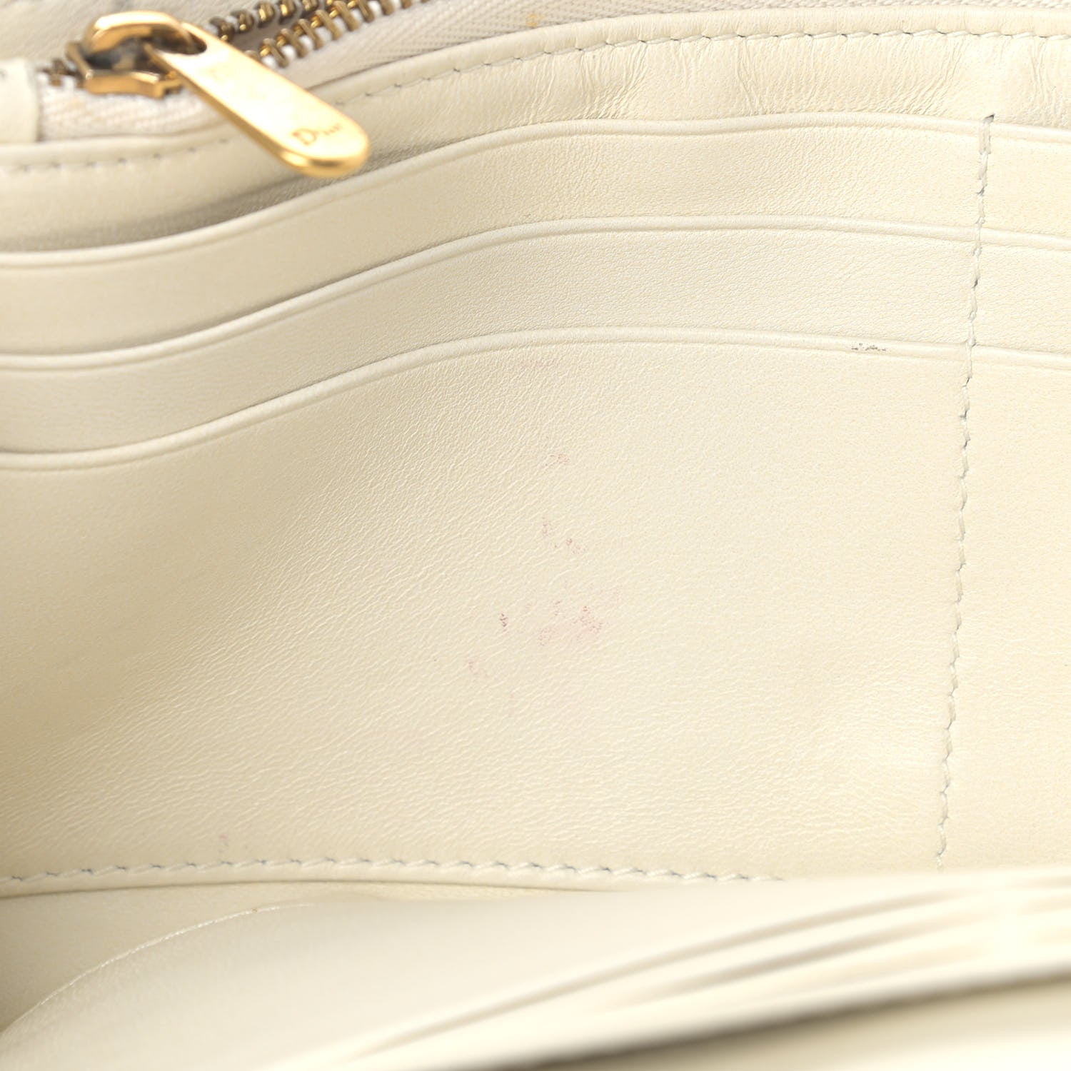 Christian Dior Calfskin Studded Diorama Croisiere Chain Wallet White 11 of 14