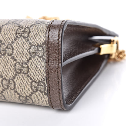 Gucci GG Supreme Monogram Web Small Ophidia Chain Shoulder Bag Brown 6 of 10