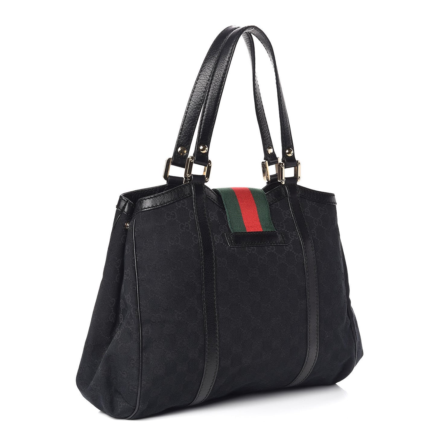 Monogram Web Large New Ladies Hobo Black
