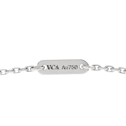 Van Cleef & Arpels 18K White Gold Turquoise Sweet Alhambra Butterfly Pendant Necklace 4 of 6
