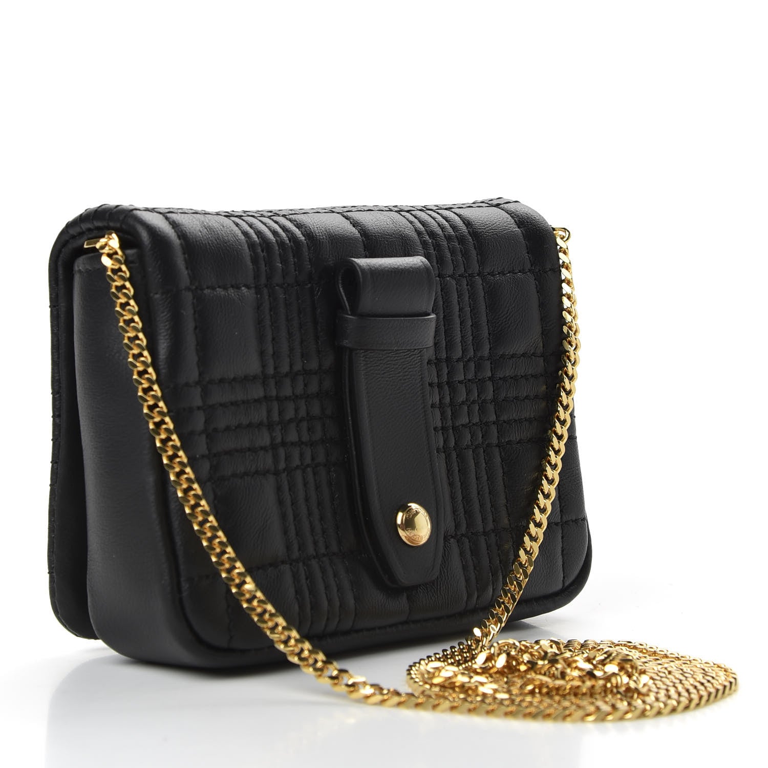 Burberry Lambskin Quilted Micro Lola Bag Black 3 of 10