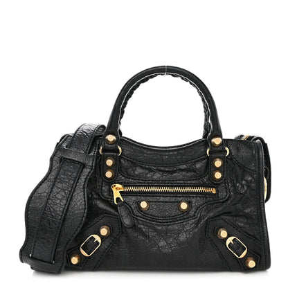 Balenciaga Agneau Giant 12 Gold Hardware Mini City Black 1 of 12