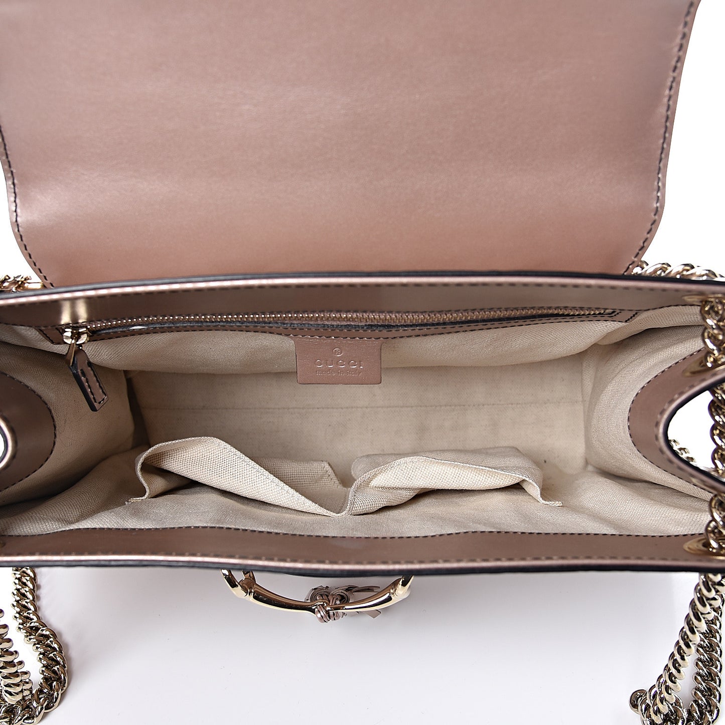 Shine Guccissima Large Emily Chain Shoulder Bag Dark Cipria