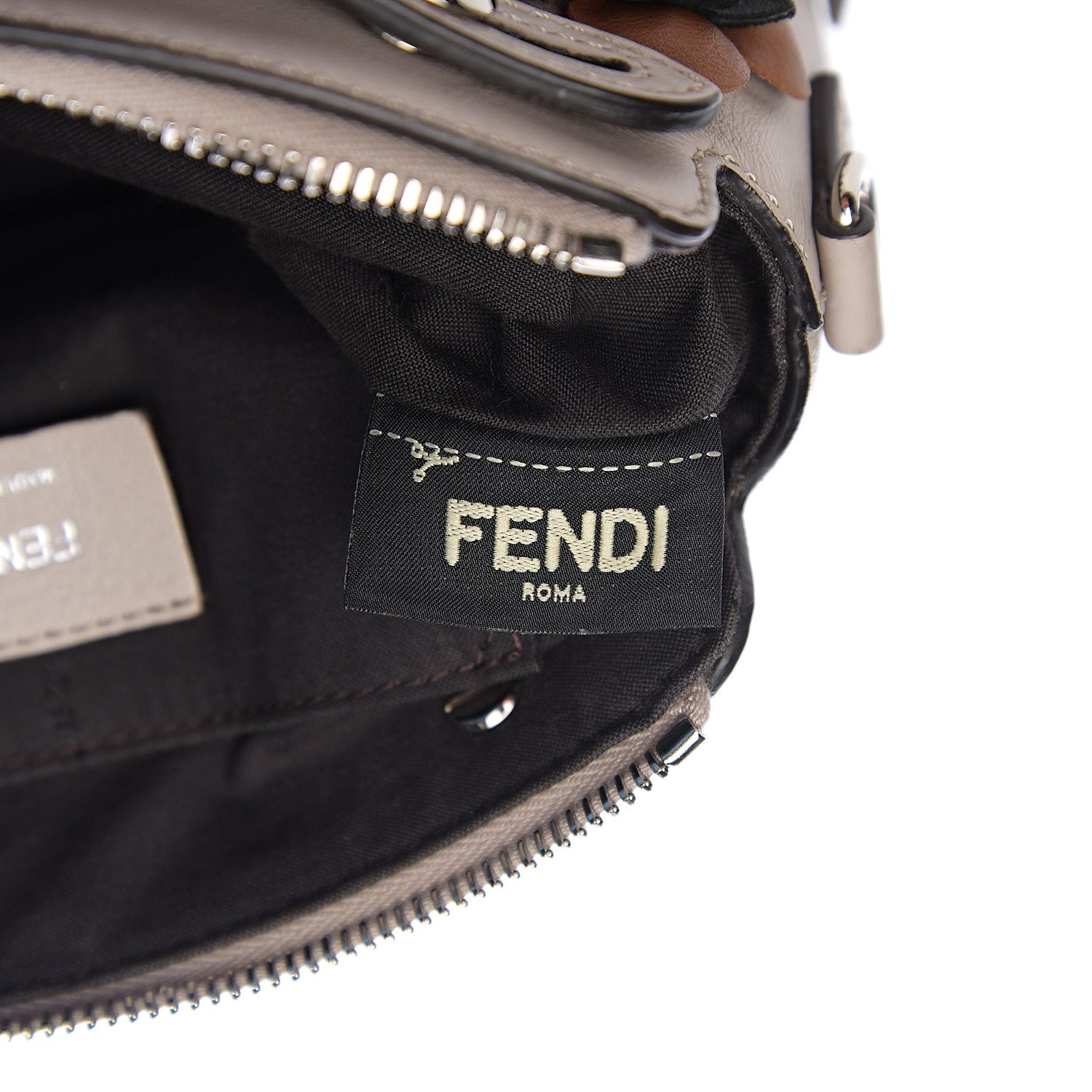Fendi Vitello Dolce Crystal Flowerland Studded Mini By The Way Boston Bag Grigio Polvere Multicolor 7 of 10