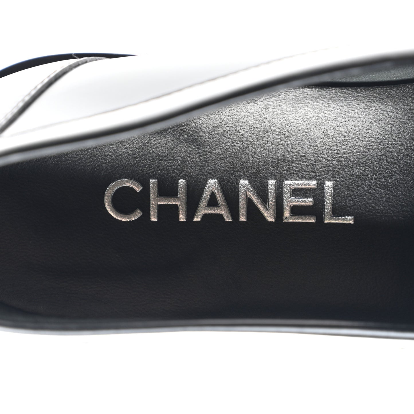 Calfskin Metal CC Loafers 40 Black