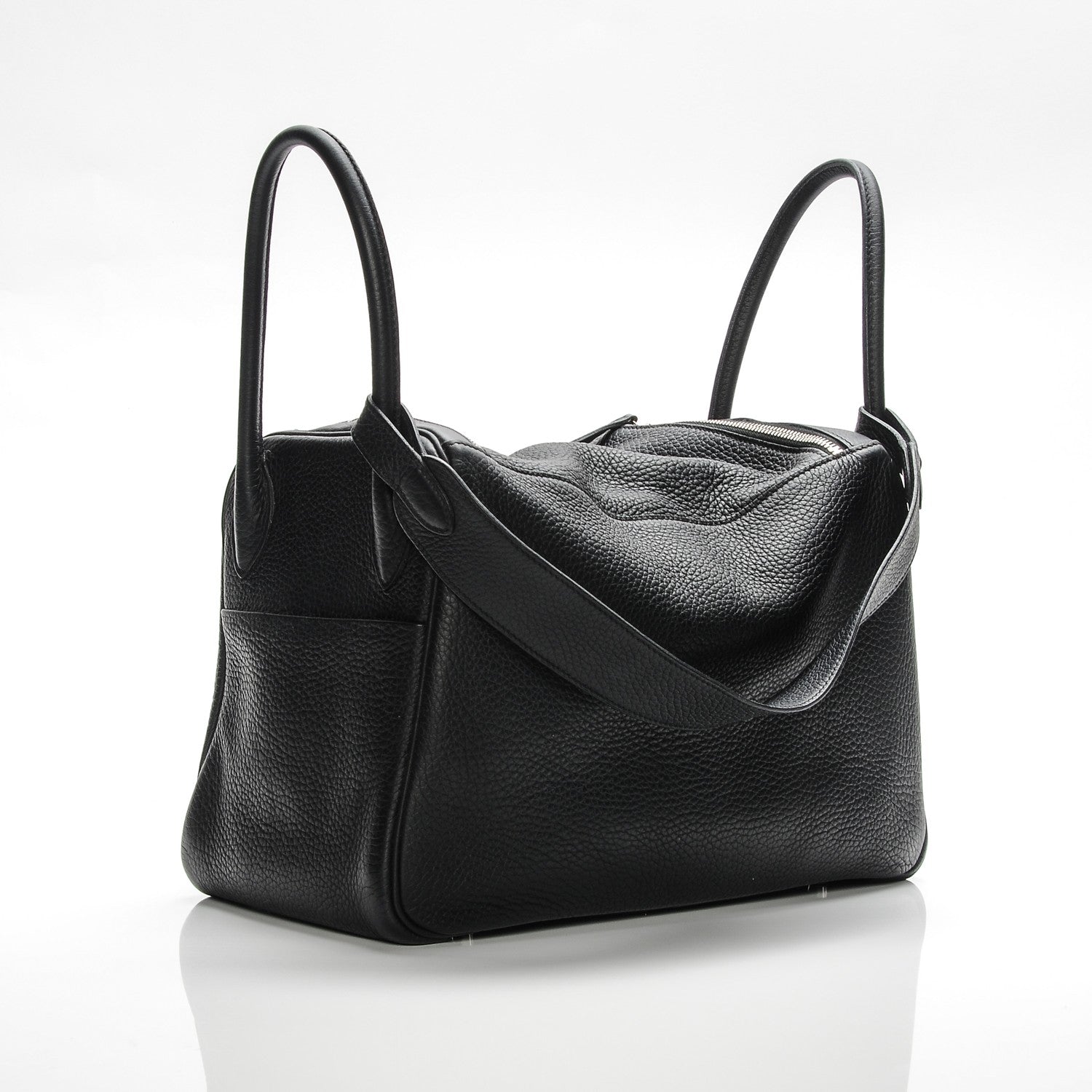 Hermes Taurillon Clemence Lindy 34 Black 3 of 11