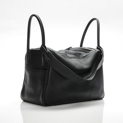 Hermes Taurillon Clemence Lindy 34 Black 3 of 11