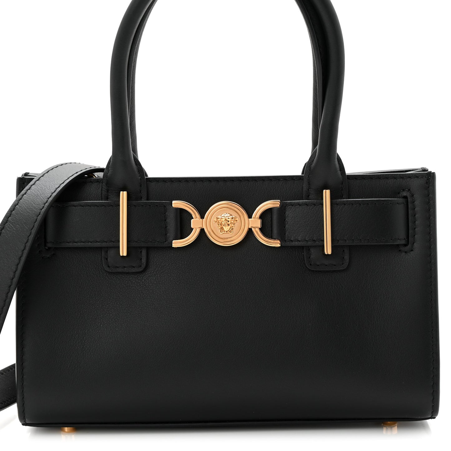 Calfskin Small Medusa '95 Tote  Black