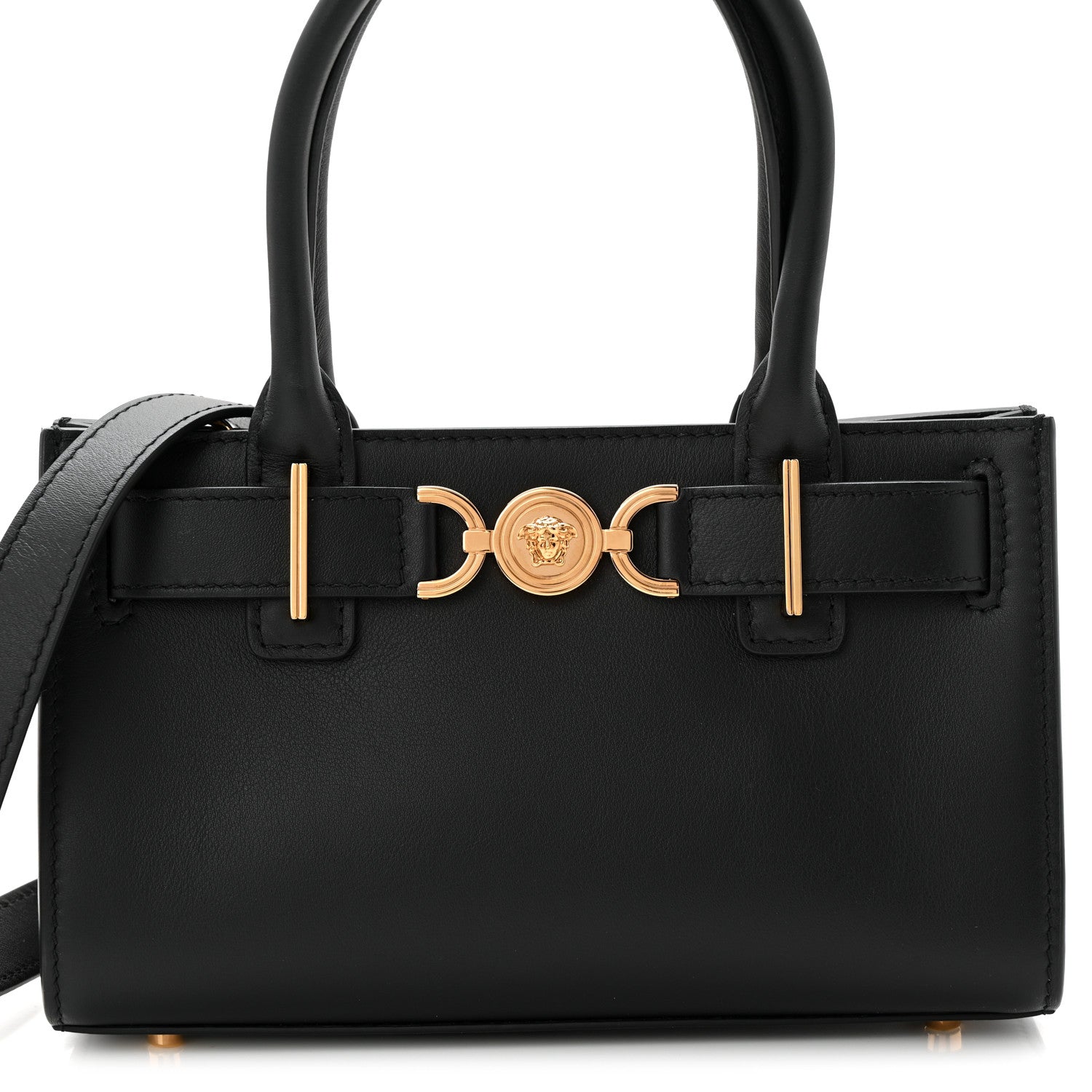 Versace Calfskin Small Medusa '95 Tote  Black 7 of 9
