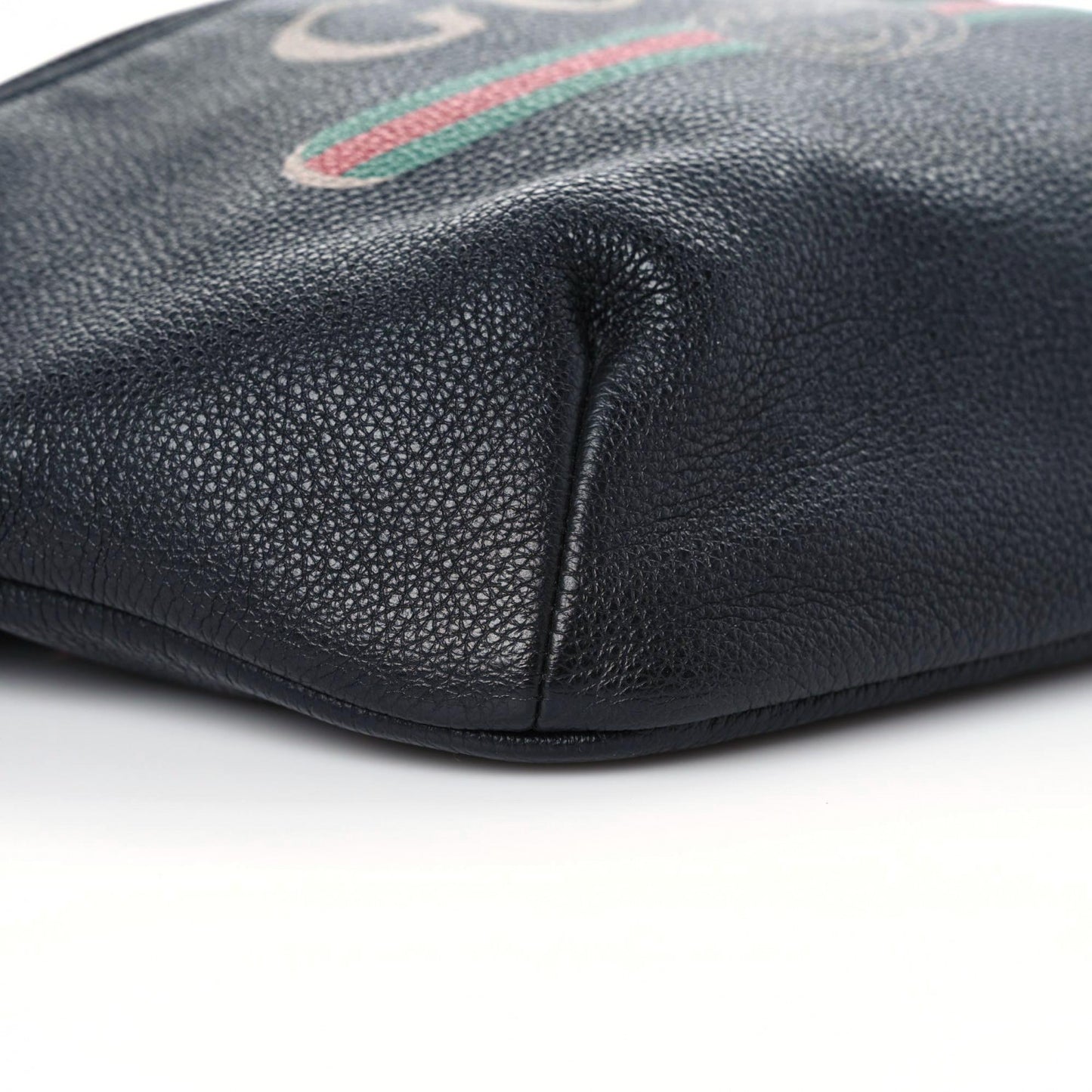 Grained Calfskin Logo Belt Bag Black