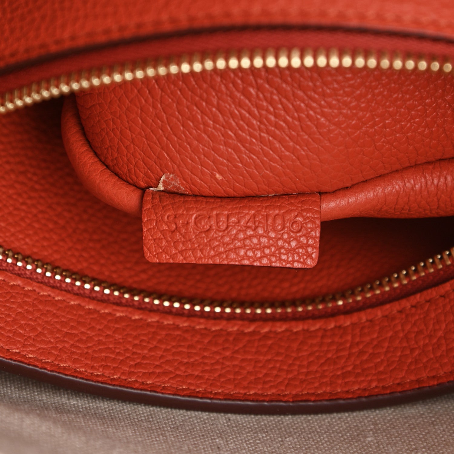 Celine Soft Grained Calfskin Small Belt Cabas Fox Red 14 of 18