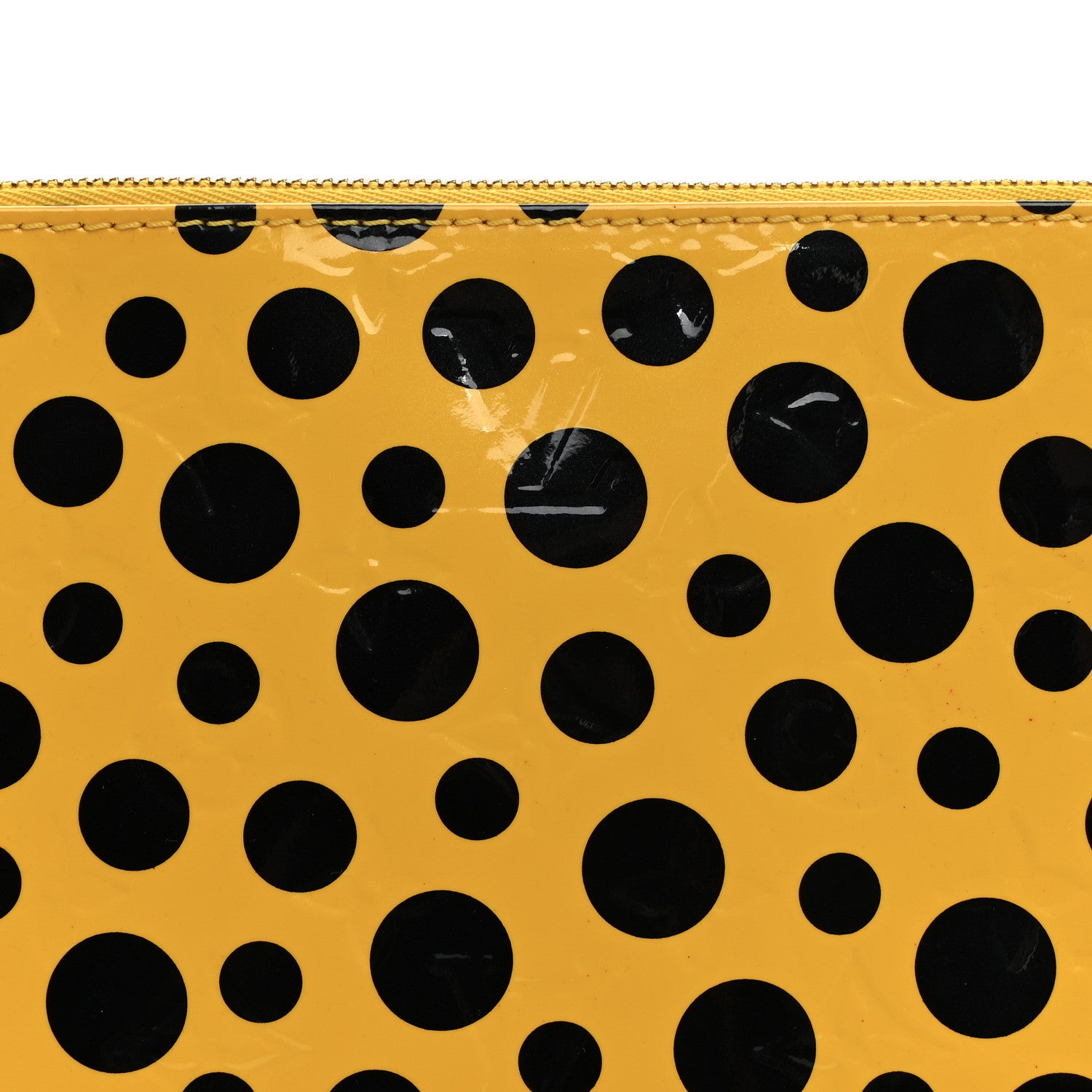 Louis Vuitton Vernis Kusama Infinity Dots Pochette Accessories Yellow 8 of 10