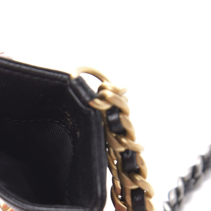 Chanel Goatskin Quilted 19 Card Holder On Chain Black 7 of 10