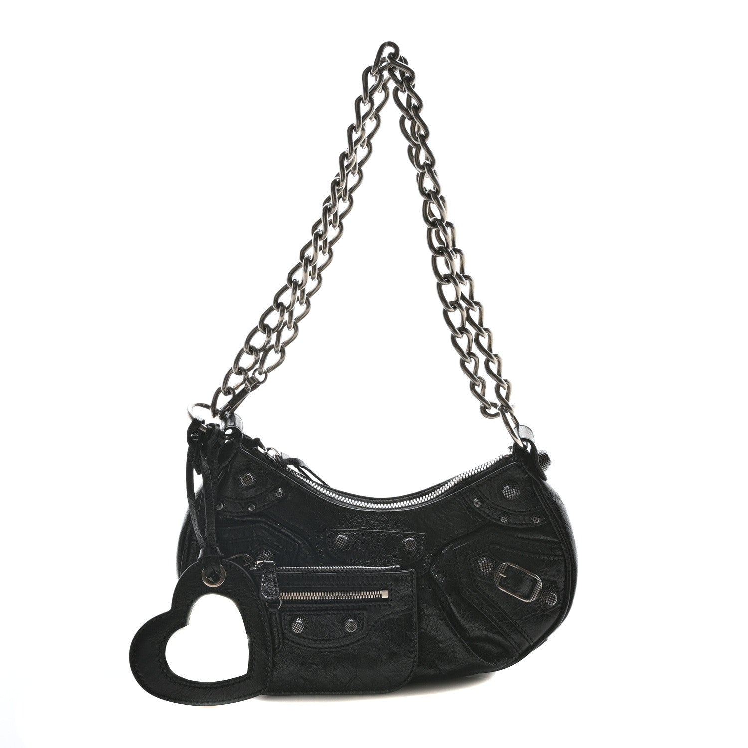 Balenciaga Agneau Arena Le Cagole Chain Shoulder Bag XS Black 1 of 11