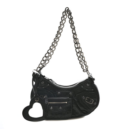 Balenciaga Agneau Arena Le Cagole Chain Shoulder Bag XS Black 1 of 11