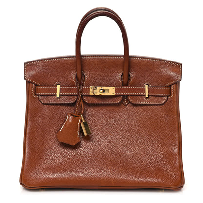 Hermes Natural Barenia Faubourg Birkin 25 Fauve 1 of 12