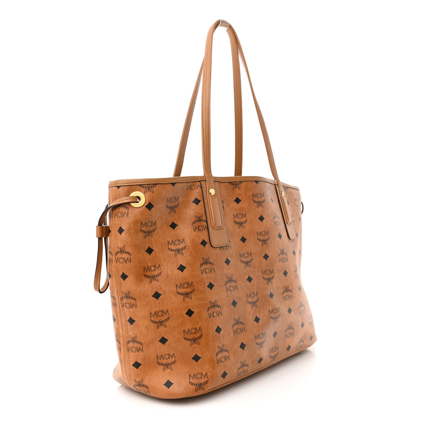 Visetos Medium Liz Reversible Shopper Tote Cognac