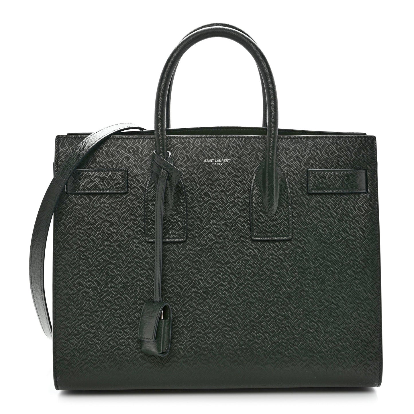 Grained Calfskin Small Sac De Jour Dark Vert