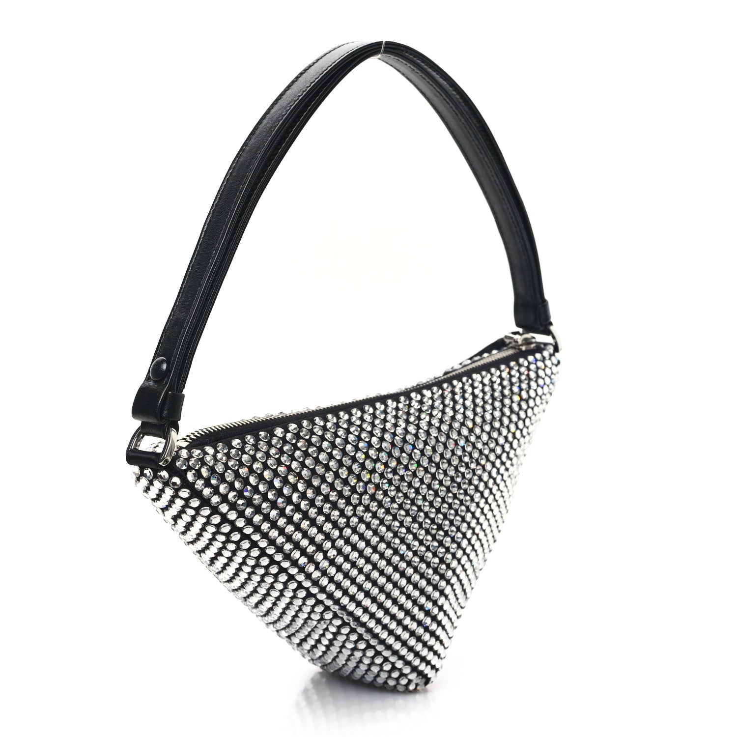 Prada Satin Crystal Triangle Pouch Cristal 3 of 9