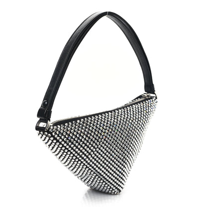 Prada Satin Crystal Triangle Pouch Cristal 3 of 9