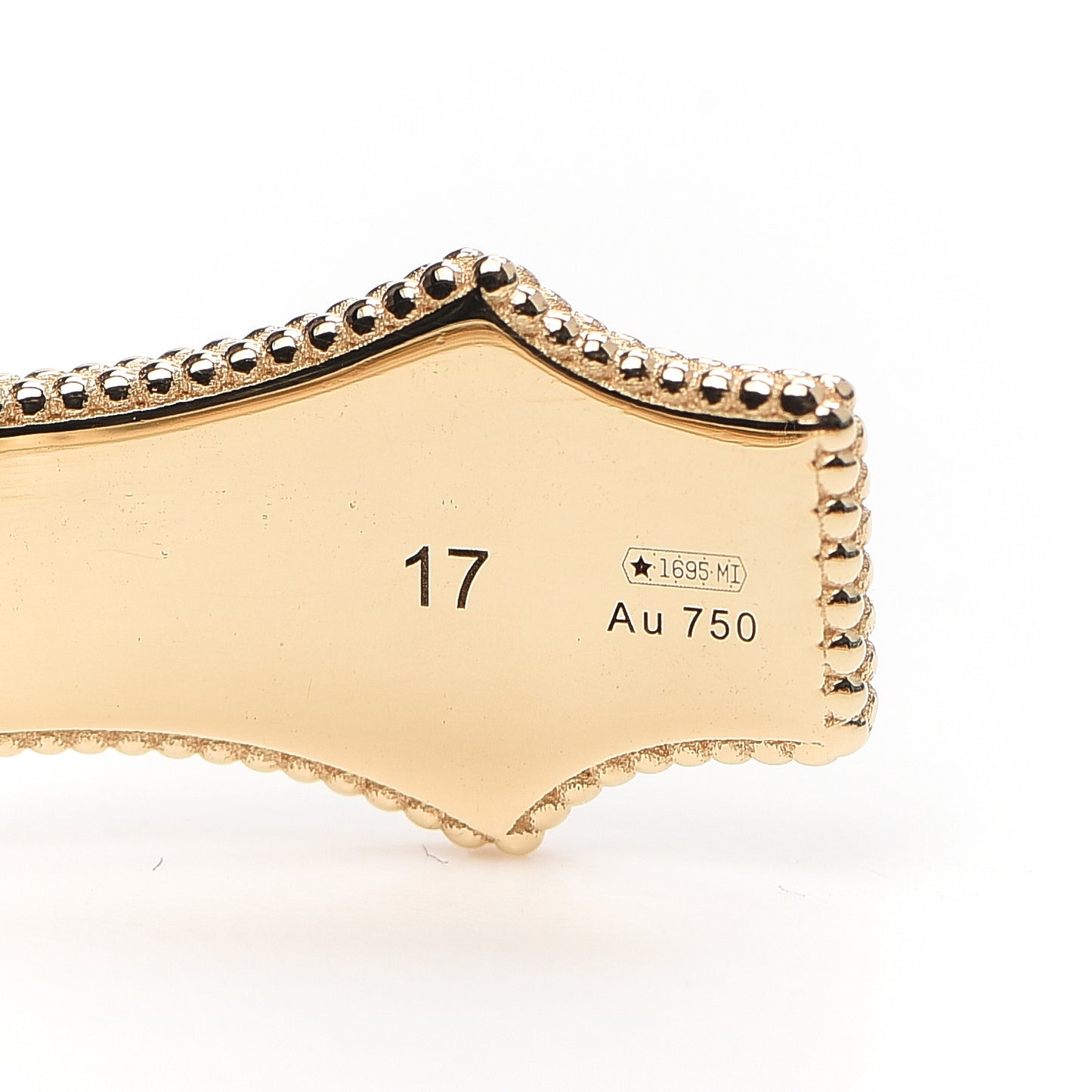 18K Yellow Gold Black Enamel Icon Blooms Cuff Bracelet