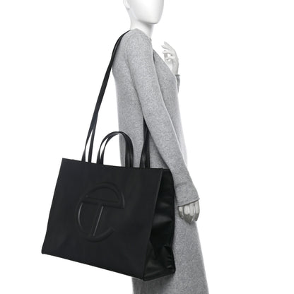 Telfar Vegan Leather Large Shopping Bag Black 3 of 13