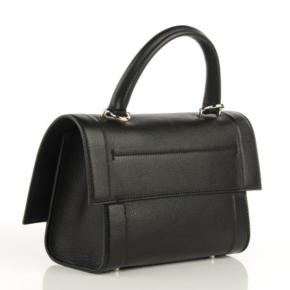 Givenchy Grained Calfskin Mini Shark Lock Satchel Black 3 of 7