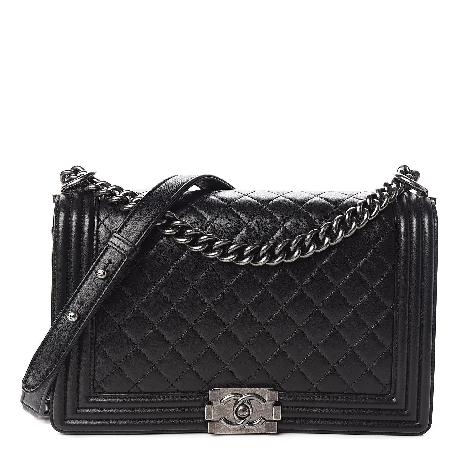 Chanel Lambskin Quilted New Medium Boy Flap Black 1 of 11