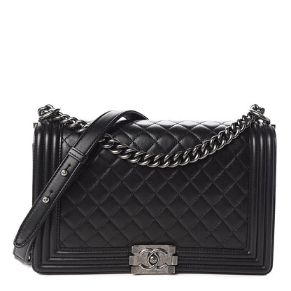 Chanel Lambskin Quilted New Medium Boy Flap Black 1 of 11