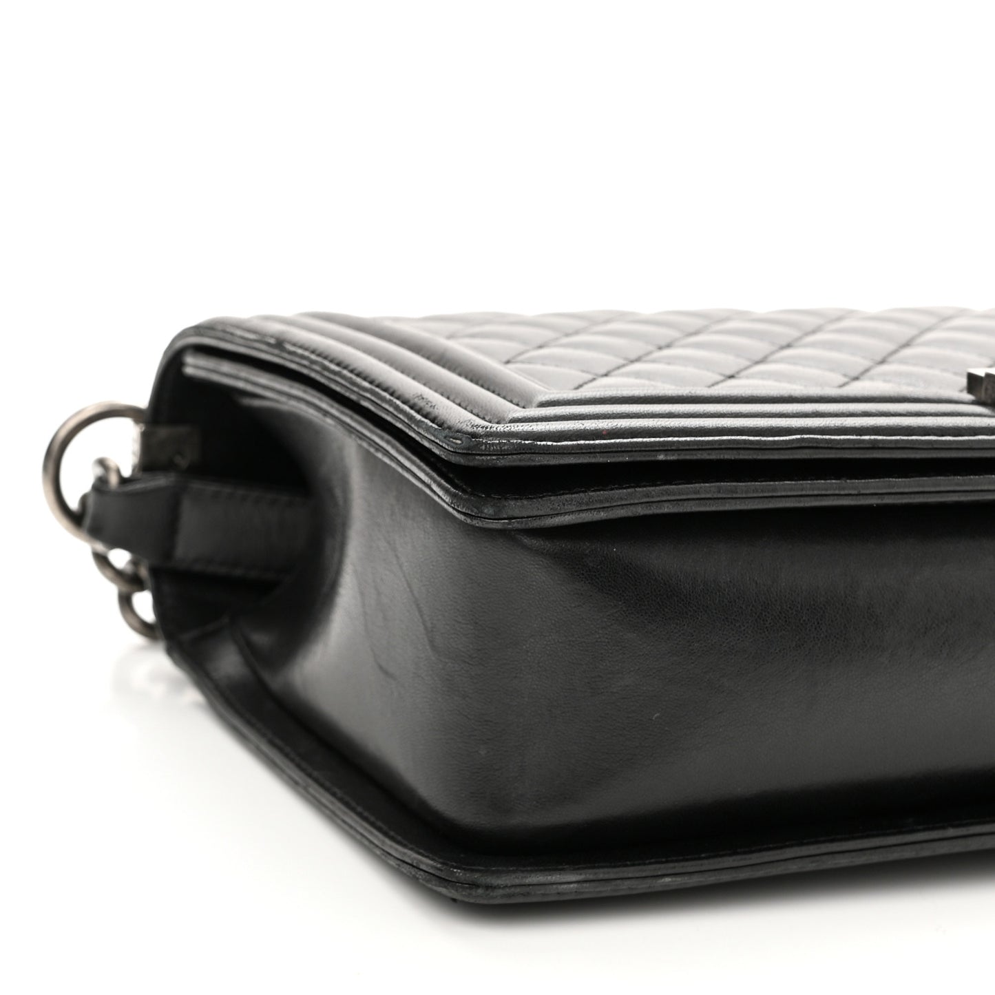 Lambskin Quilted New Medium Boy Flap Black