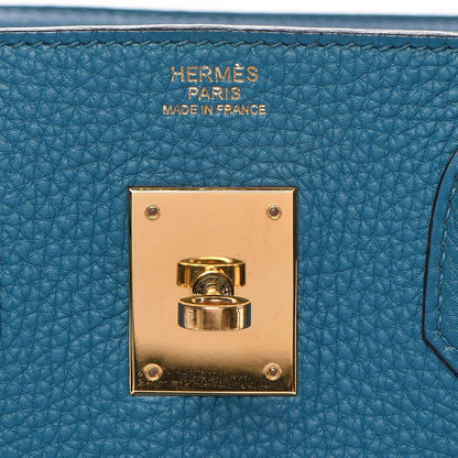 Hermes Taurillon Clemence Birkin 30 Cobalt 20 of 32