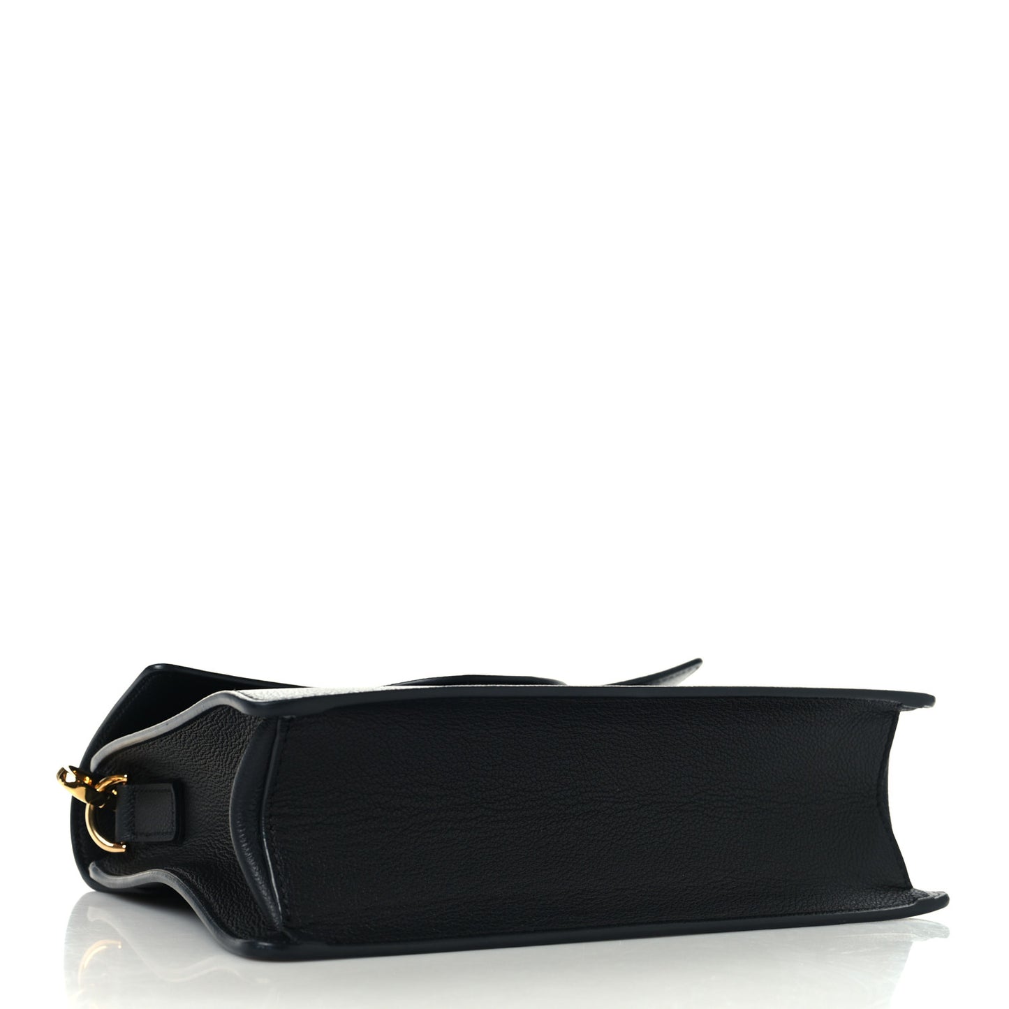 Calfskin La Medusa Top Handle Shoulder Bag Black