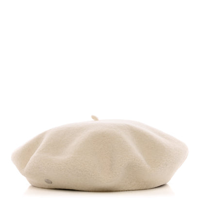 Hermes Merino Wool Bonnie Beret 56 Naturel 1 of 7