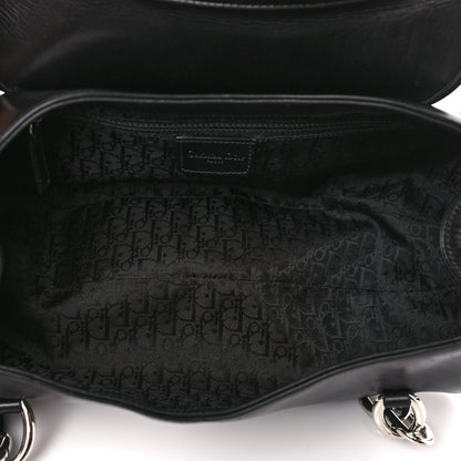 Christian Dior Calfskin Diva Logo Plate Bag Black 5 of 9