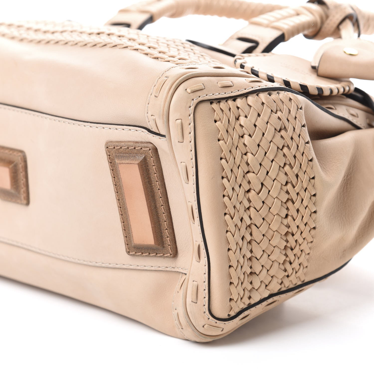 Gucci Calfskin Handmade Medium Top Handle Bag Taupe 7 of 14