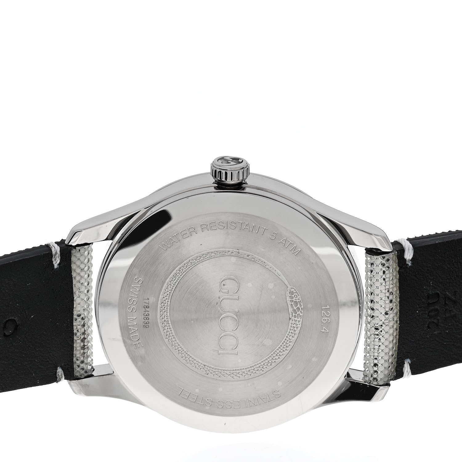 Gucci Stainless Steel Calfskin 38mm G-Timeless GG Hologram Quartz Watch 4 of 5